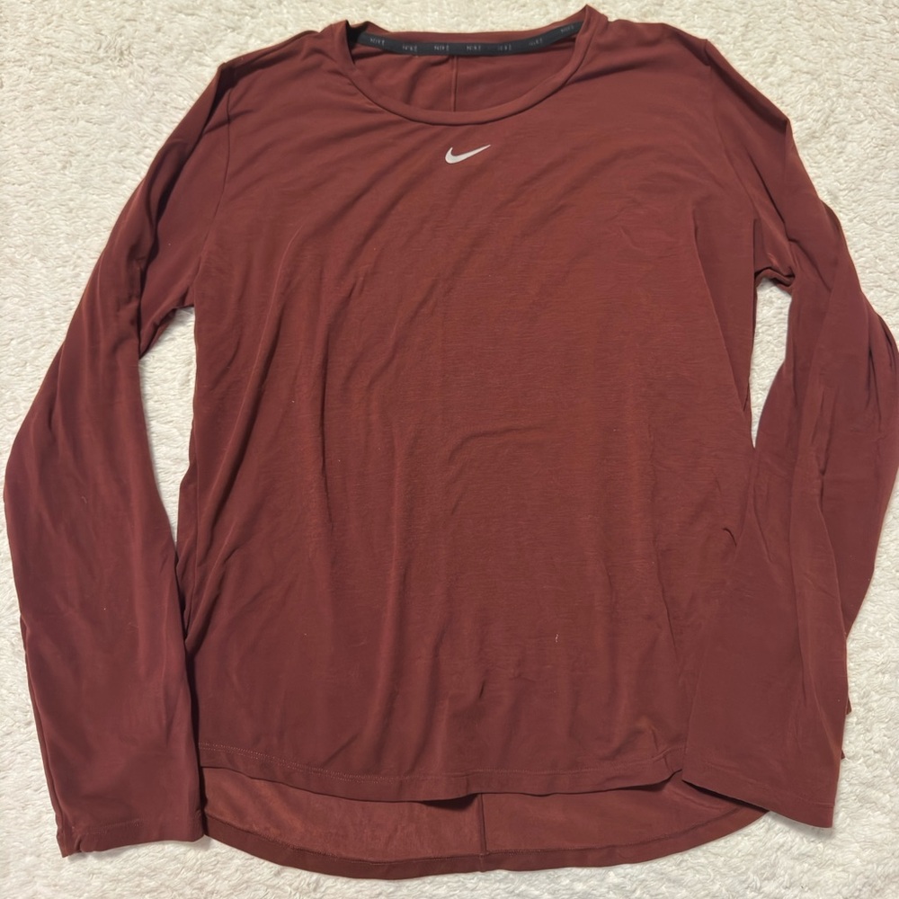 Nike Burgundy Long Sleeve Top